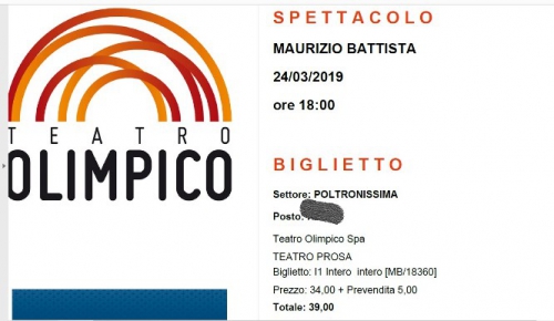 BIGLIETTI SPETTACOLO MAURIZIO BATTISTA