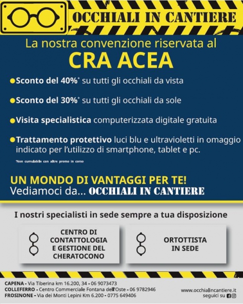 OCCHIALI IN CANTIERE